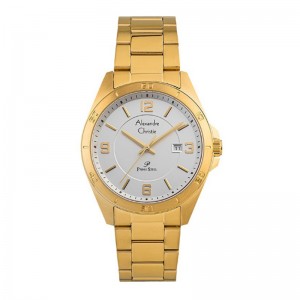 Alexandre Christie AC 1016 Gold White Steel Lady LDBGPSL